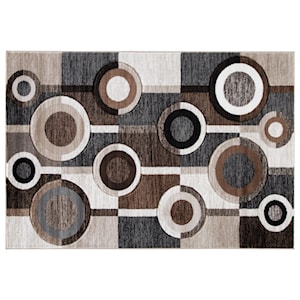 Signature Design by Ashley Contemporary Area Rugs Guintte Black/Brown/Cream Medium Rug - R403972