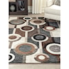 Signature Contemporary Area Rugs Guintte Black/Brown/Cream Medium Rug