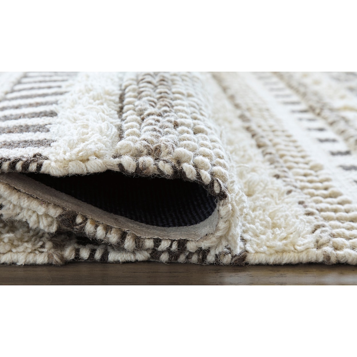 Signature Design by Ashley Contemporary Area Rugs Karalee Ivory/Brown Medium Rug