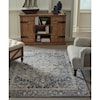 Signature Design by Ashley Traditional Classics Area Rugs Paretta Cream/Navy/Gray Medium Rug