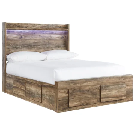 Rustic Modern Full Storage Bed