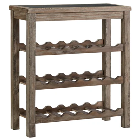 Rustic Wine Rack with Cement Board Inset Top