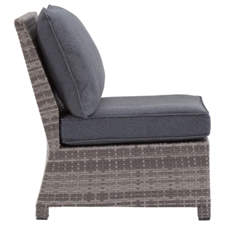 Armless Chair with Cushion