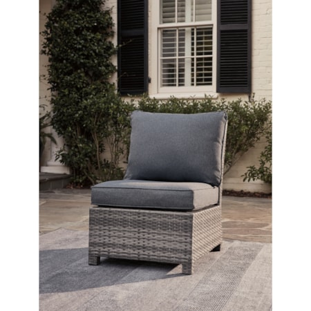 Armless Chair with Cushion