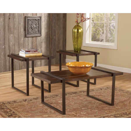 3-Piece Vintage Casual Occasional Table Set