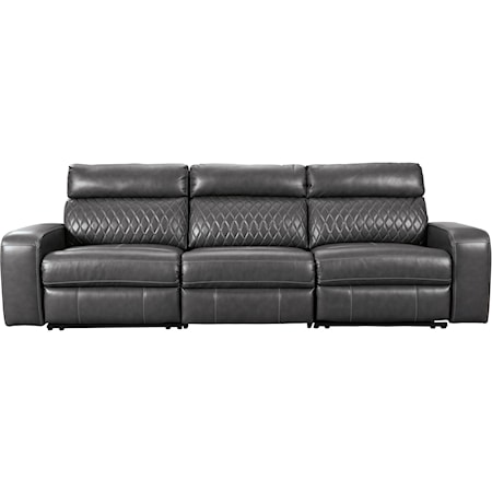 Transitional Power Reclining Sofa with USB Ports