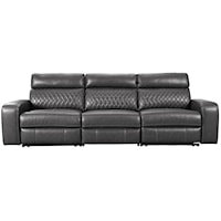 Transitional Power Reclining Sofa with USB Ports