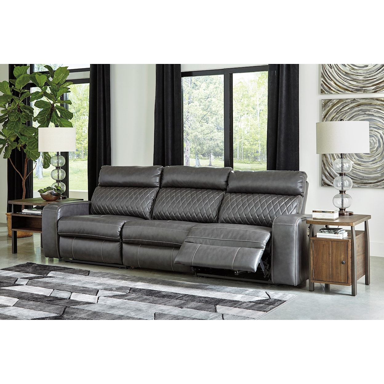 Signature Design by Ashley Furniture Samperstone Power Reclining Sofa