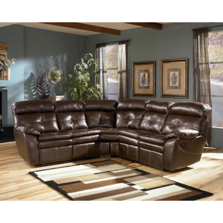 Casual Ultra Plush Reclining Sectional with Power