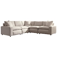 Casual Contemporary 5-Piece Sectional