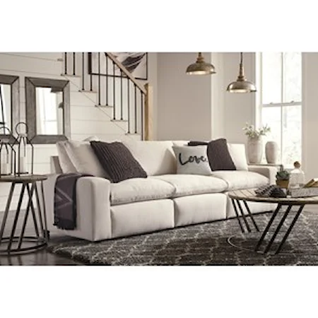 Casual Contemporary 3-Piece Sofa