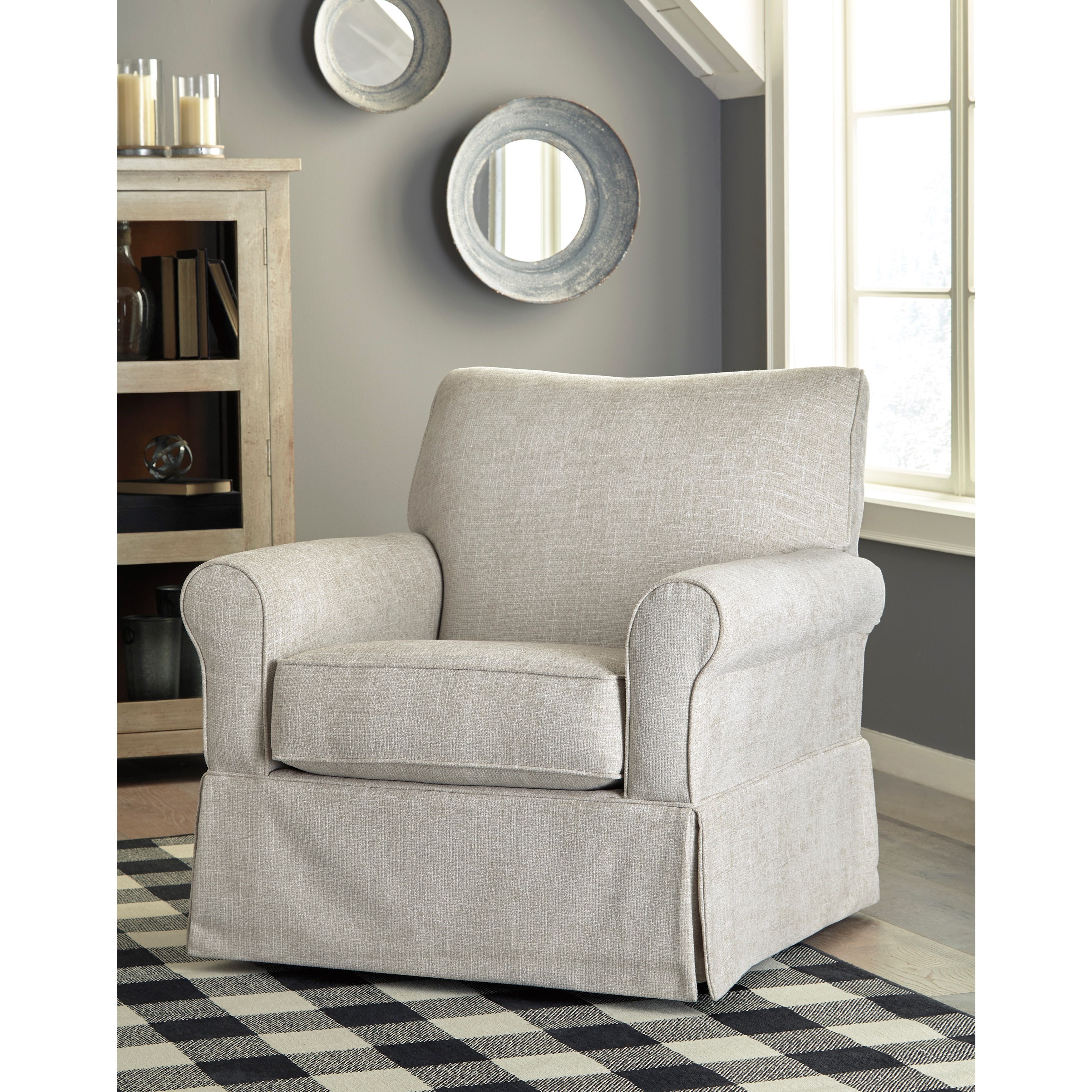 Searcy swivel outlet glider accent chair