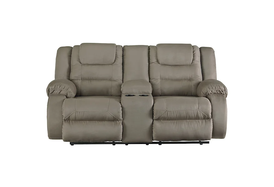 McCade Double Reclining Loveseat with Console by Signature Design by Ashley at Dream Home Interiors