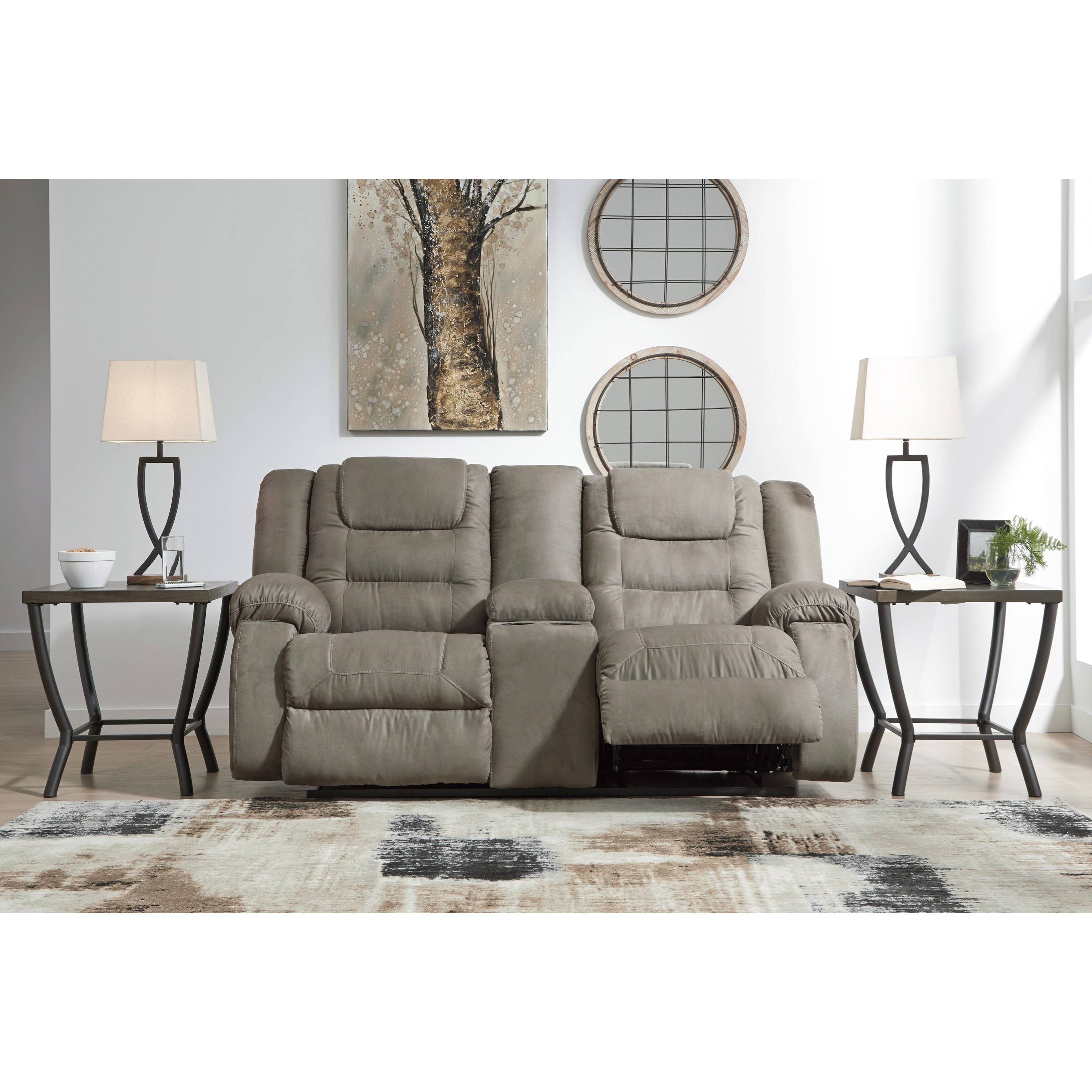 Mccade reclining loveseat online with console