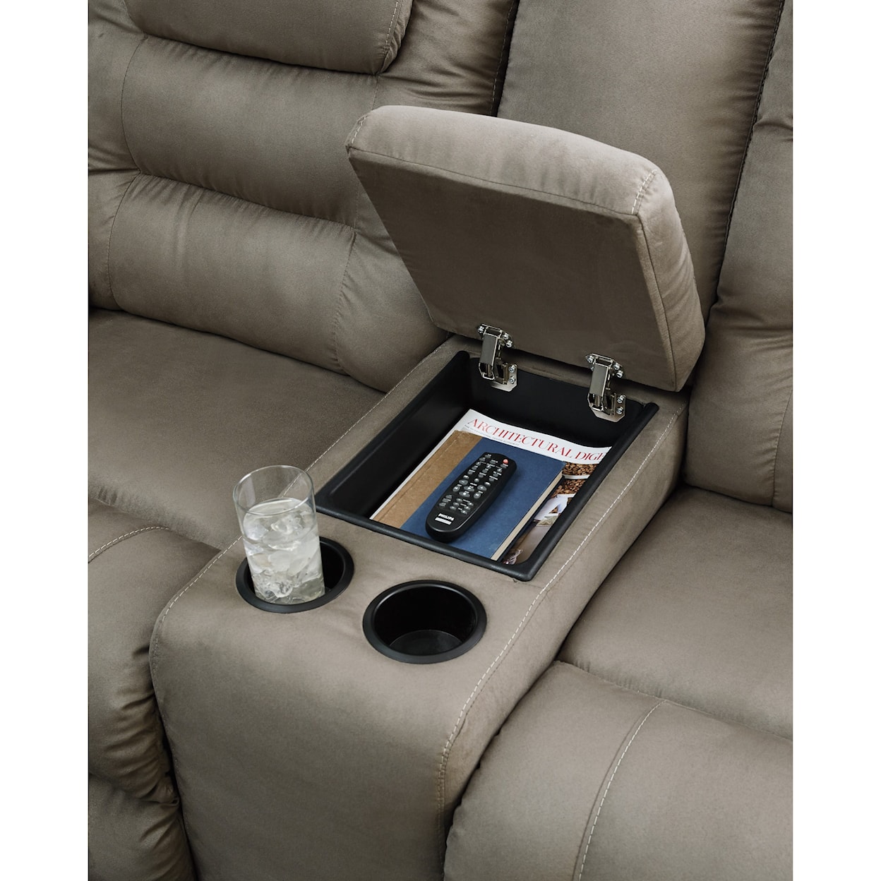 Signature Design by Ashley McCade Double Reclining Loveseat with Console