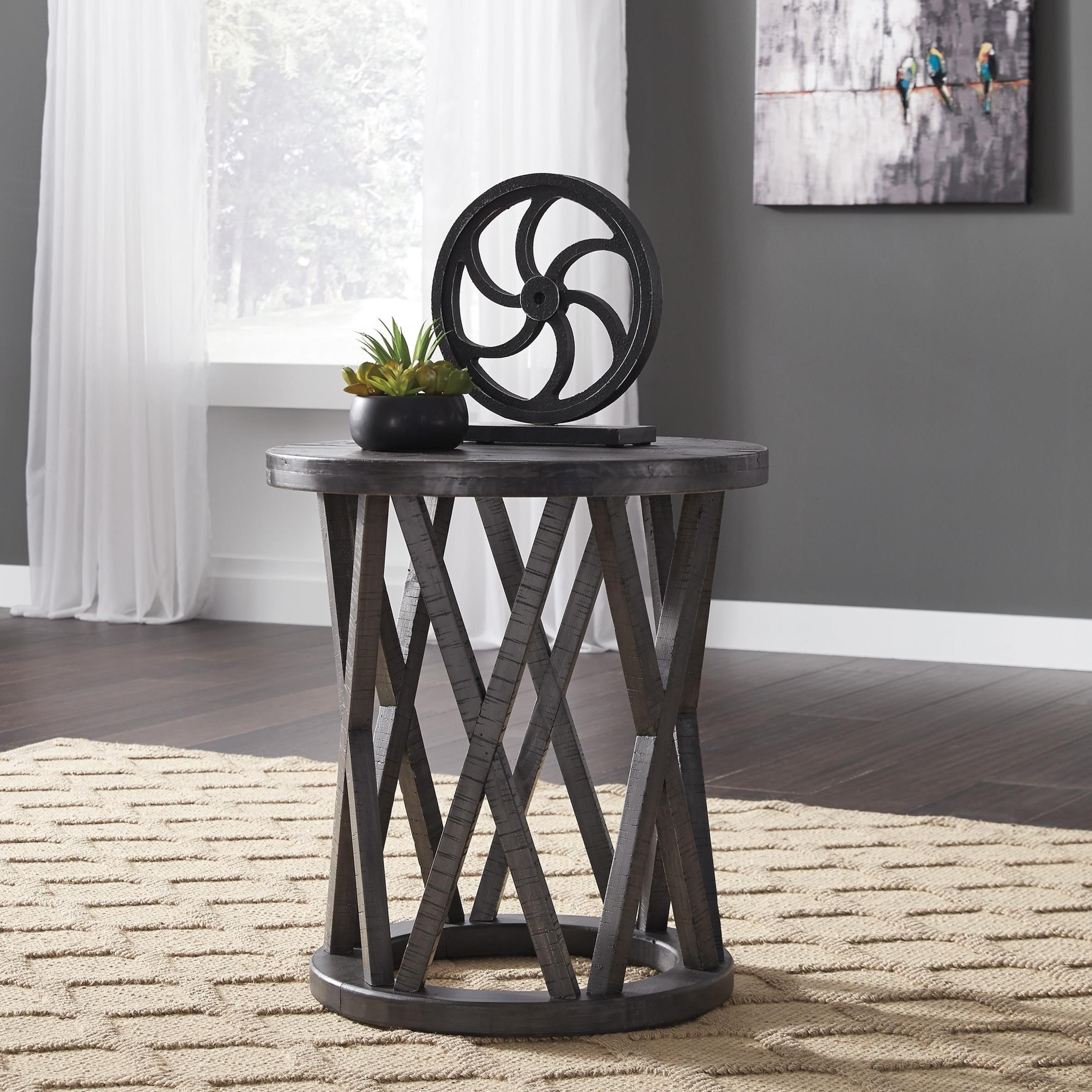 Ashley Signature Design Sharzane 1331438 Round End Table with