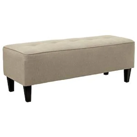 Rectangular Oversized Accent Ottoman with Tufted Top