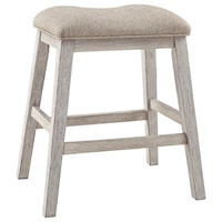 Backless Counter Height Upholstered Stool