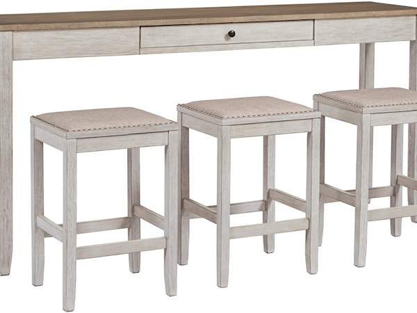 4-Piece Rect. Dining Room Counter Table Set