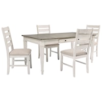 5-Piece Rect. Dining Room Table w/ Storage