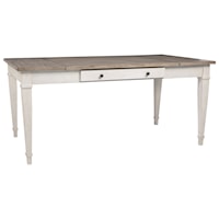 Two-Tone Rect. Dining Room Table w/ Storage Drawers and Hinged Lift Top Storage