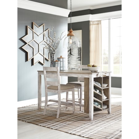 Rectangular Counter Table w/ Storage