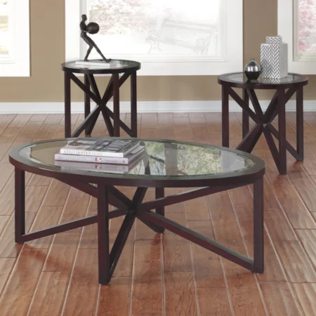 Contemporary 3-Piece Occasional Table Set