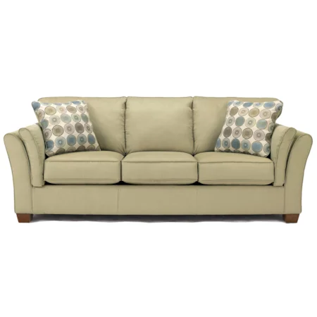 Contemporary Flared Arm Sofa