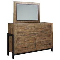 Reclaimed Pine Solid Wood Dresser & Bedroom Mirror