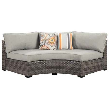 Loveseat/Curved Corner Chair with Cushion
