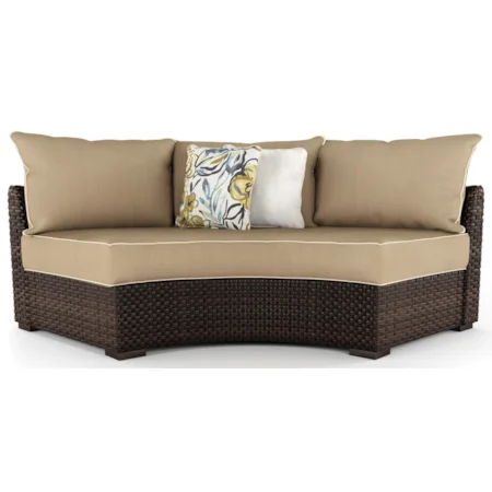 Curved Corner Chair with Cushion