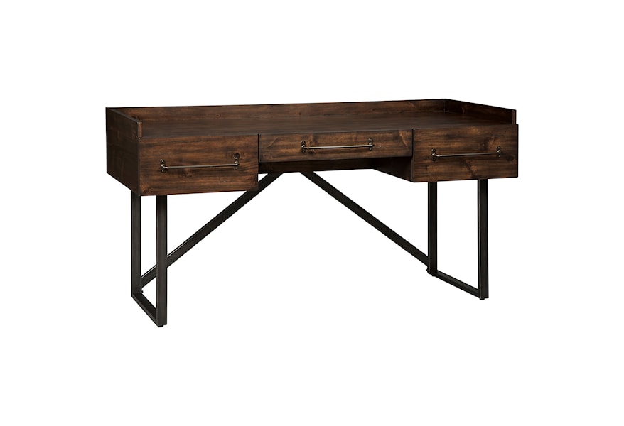 Starmore Modern Rustic/Industrial Home Office Desk with Steel Base |  Belfort Furniture | Desk - Table Desks