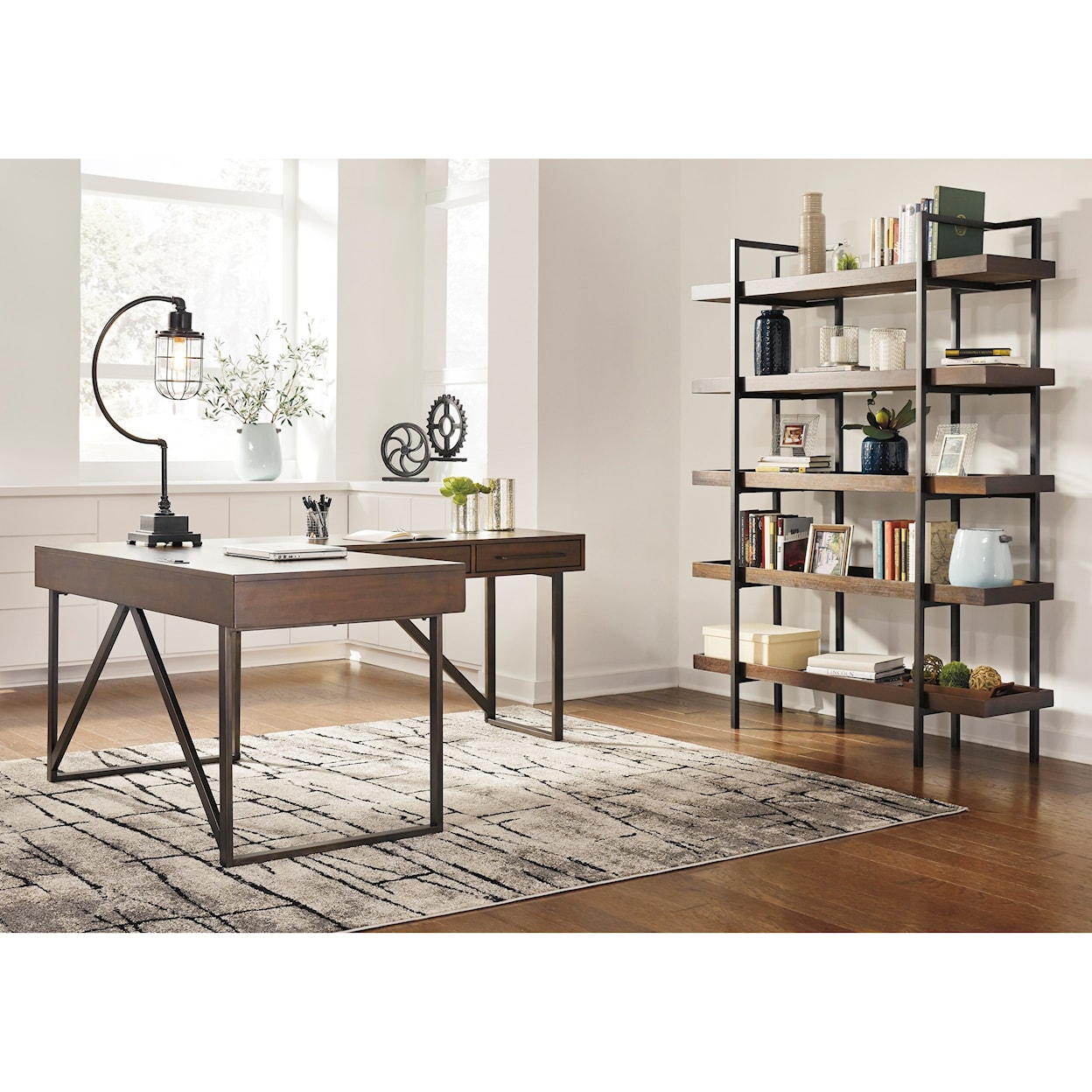 Benchcraft Starmore L-Shaped Home Office Desk