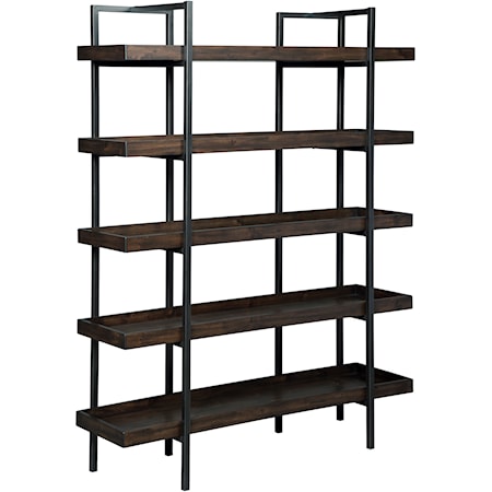 Modern Rustic/Industrial Bookcase with 5 Shelves