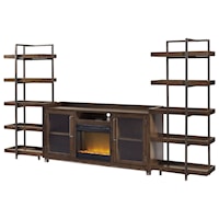 Modern Rustic/Industrial Wall Unit w/ Fireplace
