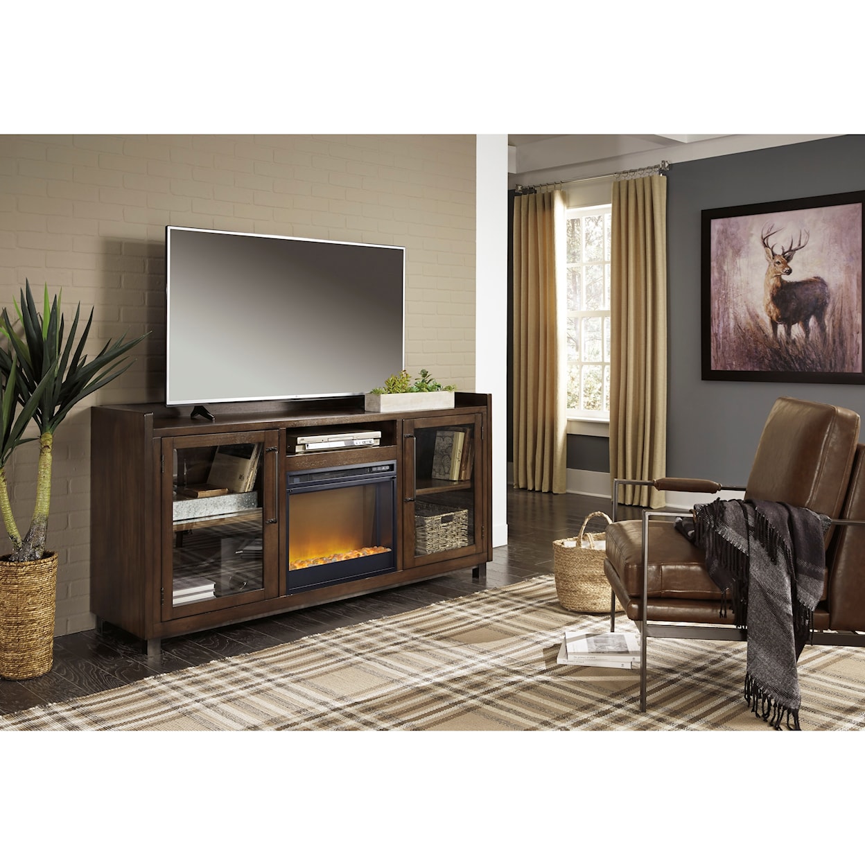 Ashley Furniture Signature Design Starmore XL TV Stand w/ Fireplace