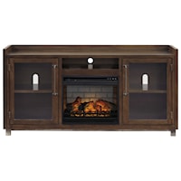 Rustic Modern/Industrial XL TV Stand w/ Fireplace