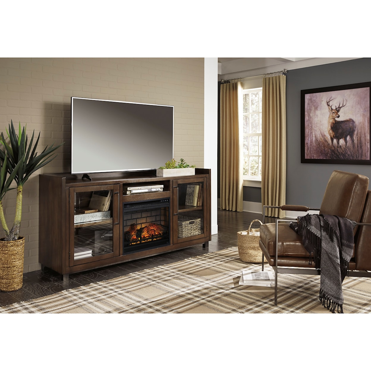 Signature Design Starmore XL TV Stand w/ Fireplace