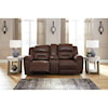 Signature Design Stoneland Double Recl Power Loveseat w/ Console