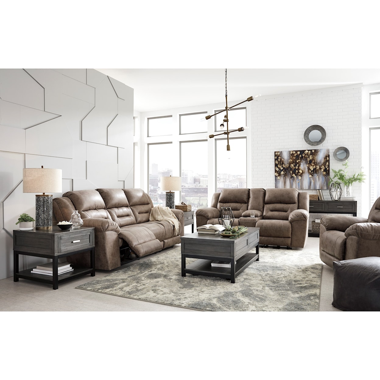 Ashley Furniture Signature Design Stoneland Reclining Living Room Group