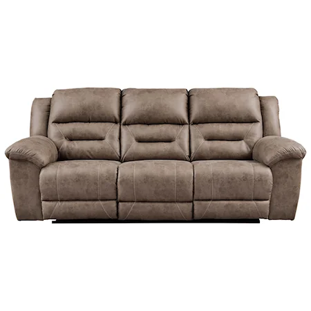 Faux Leather Reclining Sofa