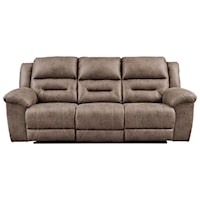 Faux Leather Reclining Sofa