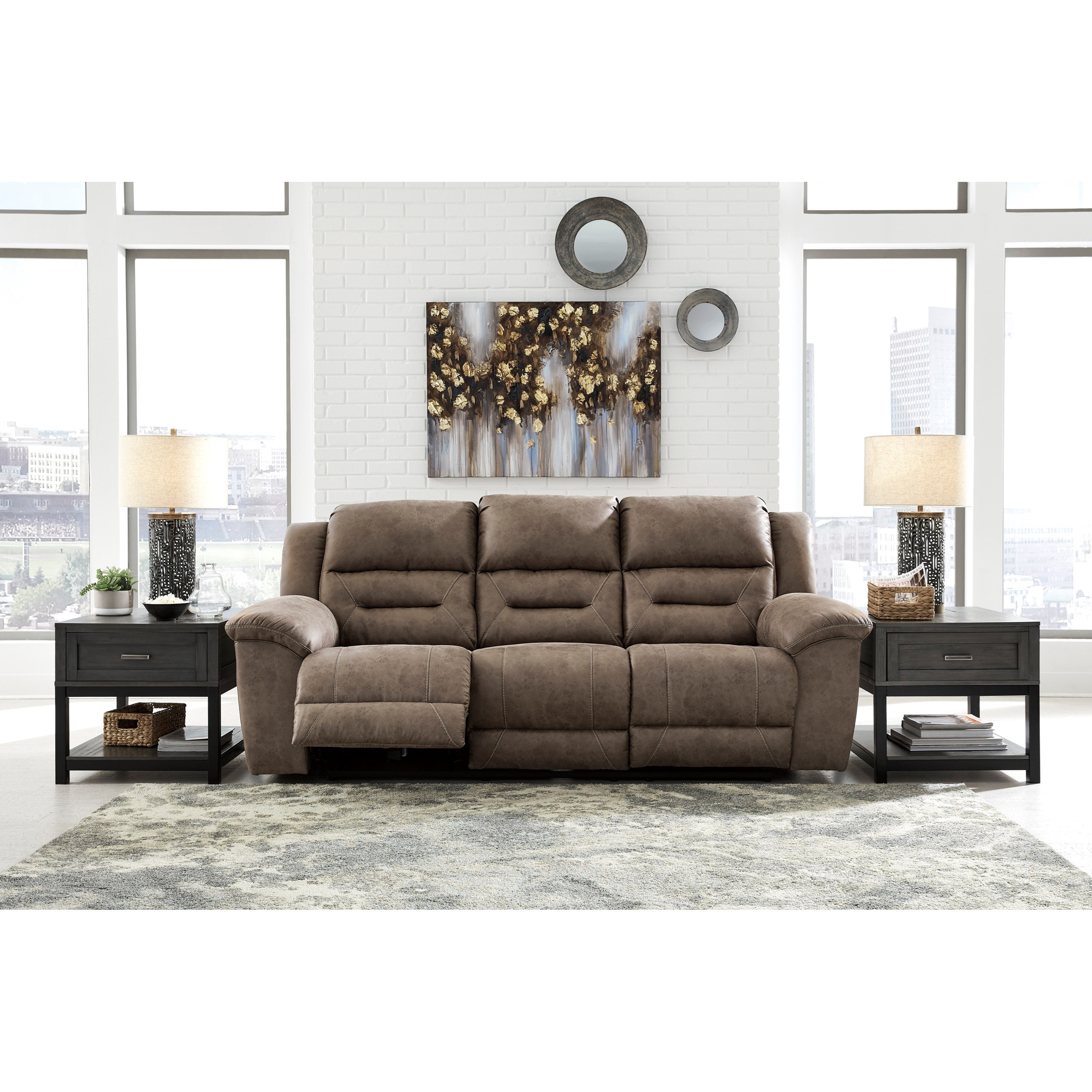 Stoneland fossil reclining store living room set