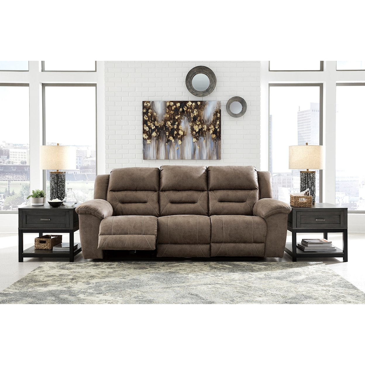 Ashley Furniture Signature Design Stoneland Reclining Sofa