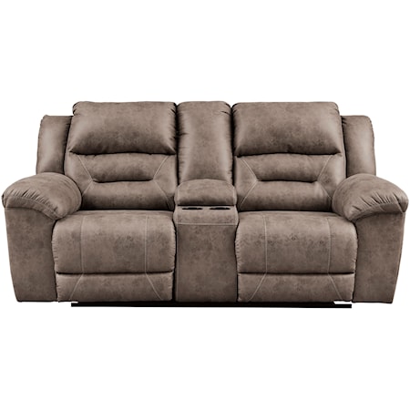 Double Reclining Loveseat w/ Console