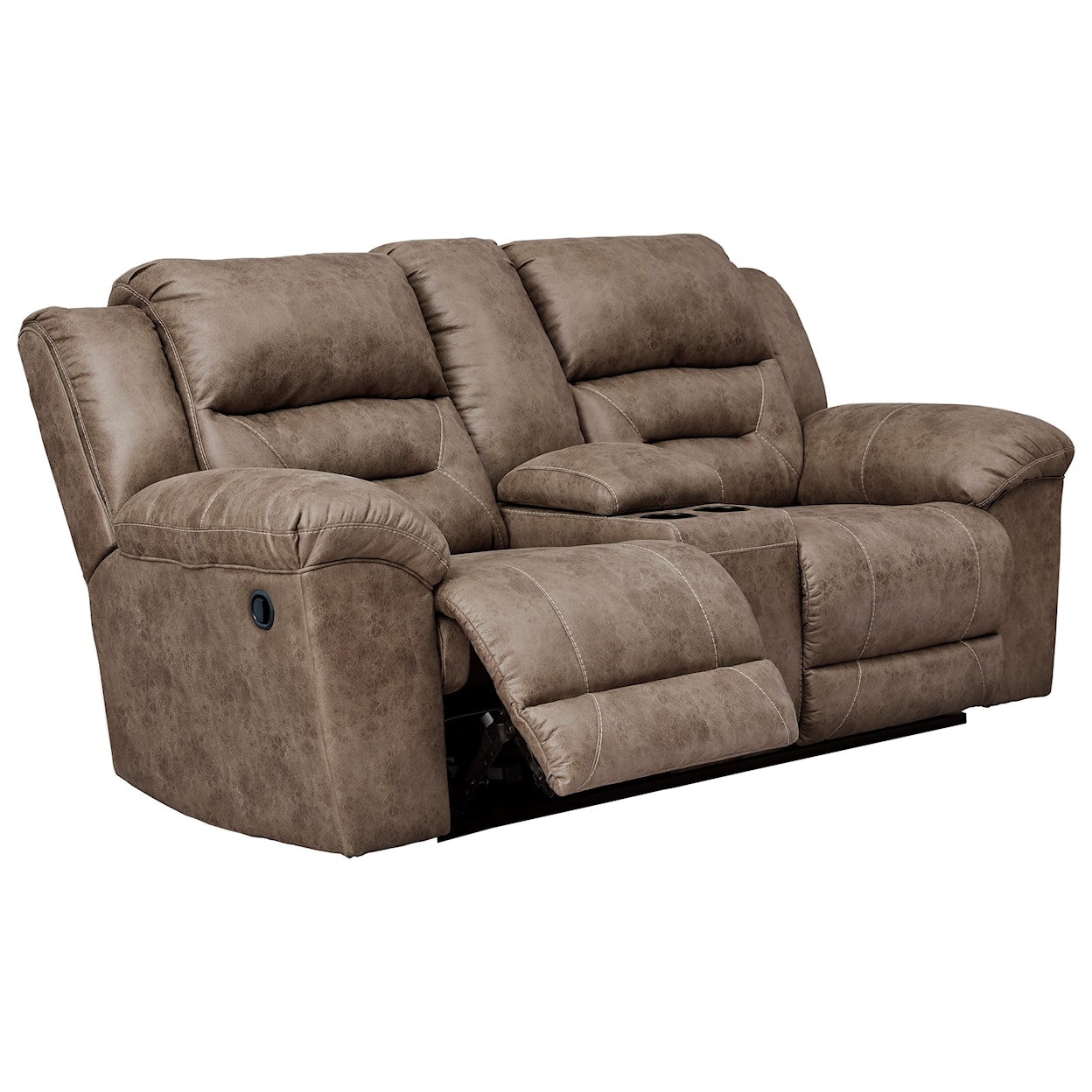 Signature Design by Ashley Furniture Stoneland Double Reclining Loveseat w/ Console