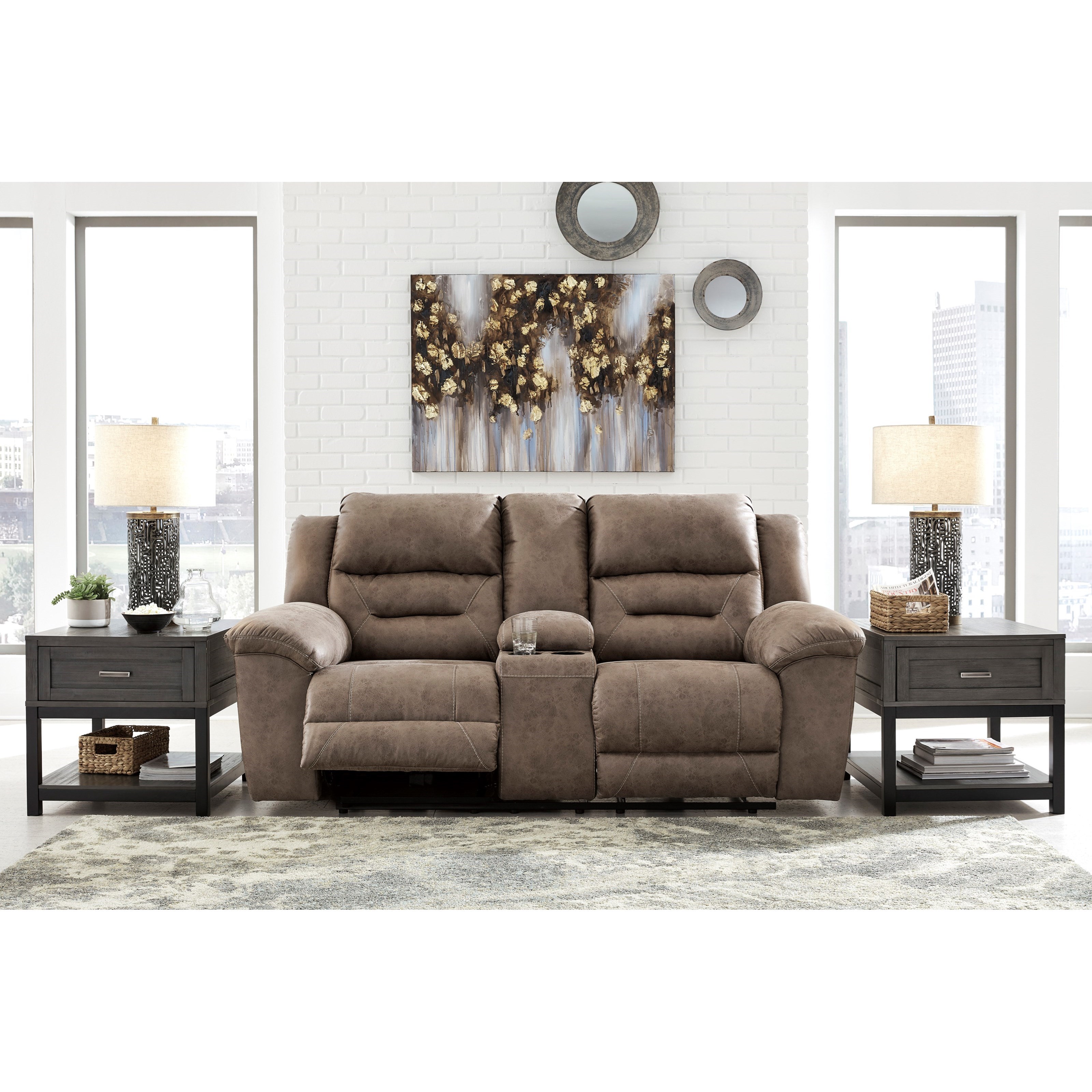 Signature Design by Ashley Stoneland 3990594 Reclining Loveseat Royal