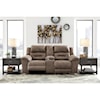 Signature Design by Ashley Stoneland Double Reclining Loveseat w/ Console