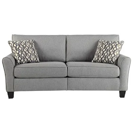 Contemporary Sofa with Flare Arms