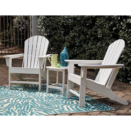 2 Adirondack Chairs and End Table Set